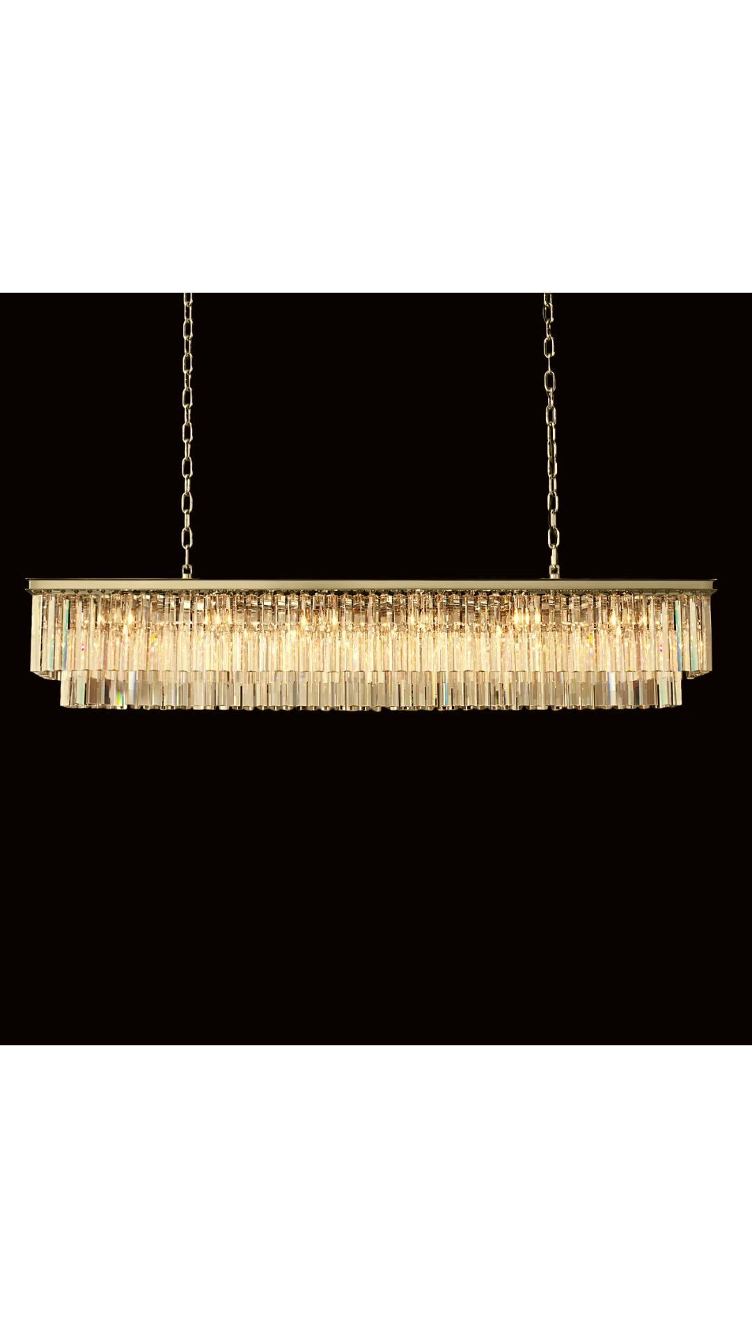 Island Bench Long Chandeliers